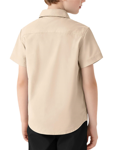 Chemise Oxford 100% coton, manches courtes, uniforme scolaire pour garçons, boutonnée - Product Image 5