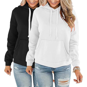Sudadera con Capucha Extra Grande de Algodón y Felpa para Mujer, Tejido de Punto Invernal, Logotipo Personalizado Impreso en la Parte Delantera, Bordado con Cristales - Product Image 1