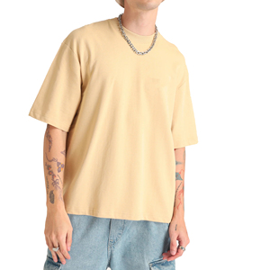 Camisetas de Manga Corta para Hombre, al por Mayor, Tendencia, Oversize, de Poliéster/Algodón, Estilo Vintage Lavado, Color Liso, Transpirables, de Secado Rápido, Cuello Redondo - Product Image 1