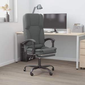 Chaise de bureau de massage gris foncé - Product Image 1