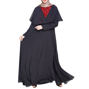 Abayas de printemps respirantes à manches longues pour femmes musulmanes, de haute qualité, unies, entièrement couvrantes, avec logo personnalisé, sur mesure, vente en gros - Product Image 6