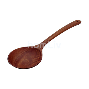 Cuillère à soupe en bois de teck naturel taille S, durable, sans danger pour les aliments, sans peinture ni vernis, halal, cuisine personnalisée - Product Image 4