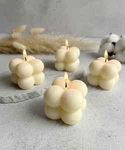 Vela Aromática Hecha a Mano con Cera de Soya Natural en Forma de Cubo, con Aroma Duradero y Combustión Limpia, para Decoración del Hogar y Eventos - Product Image 1