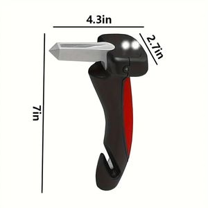 Maniglia di Assistenza per Portiera Auto in Alluminio di Alta Qualità, Portatile, con LED, Strumento di Emergenza per Anziani e Disabili, Impugnatura Nera e Rossa - Product Image 6