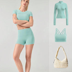 Shorts de yoga taille haute pour femmes, à maintien élevé, extensibles et sculptants, personnalisables pour le branding et la distribution - Product Image 5