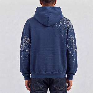 Top Trending Design Breathable <b>Rhinestone</b> <b>hoodies</b> With Custom Logo OEM Services Private Label Made <b>Rhinestone</b> Hoodie For Adults - Product Image 2