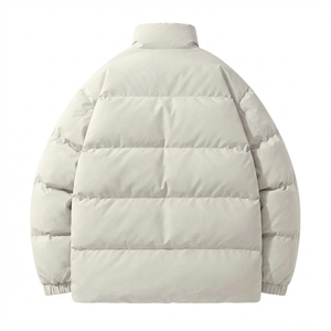 High Quality Unisex Long Letter <b>Pattern</b> Stand Collar Waterproof <b>Quilted</b> Bomber <b>Jacket</b> for Winter - Product Image 3