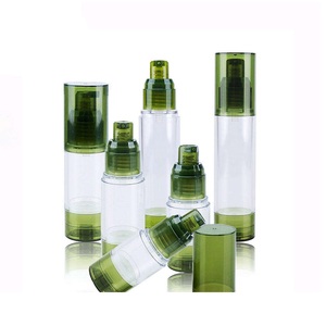 Envase Cosmético Tipo Pico de Pato para Protector Solar con Tapa, Nuevo Pincel y Estampado en Caliente Unalilia GP24, Botellas de Plástico Verdes de 15ml y 30ml - Product Image 4