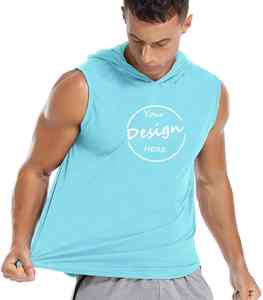 Camiseta sin Mangas Estilo Hip Hop para Hombre, Diseño Personalizado con Estampado Gráfico, 100% Algodón Suave y Poliéster, Informal y Deportiva - Product Image 3