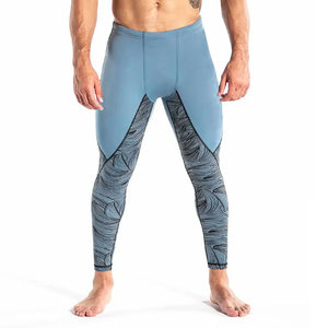 2026 Wholesale New Men's High-Waisted Spandex Polyester Leggings Customized Fitness Running Pants Men's Leggings - Product Image 2