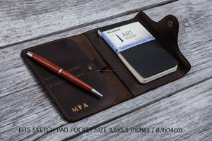 Funda de Cuero de Lujo Profesional para Cuaderno A5, Recargable, Protectora y Antiolores para Oficina y Trabajo - Product Image 5