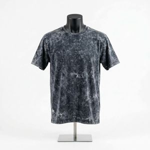 เสื้อยืดทรงหลวมแบบดรอปโชว์เดอร์ ล้างสีแบบแอซิดวอช สไตล์สตรีทแวร์ เนื้อผ้าหนา 100% คอตตอน ล้างสีแบบแอซิดวอช - Product Image 1