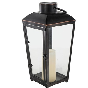 Luxury Rustic Look Handmade Metal Candle <b>Lantern</b> for Home and Garden Decoration <b>Black</b> Metal <b>Lantern</b> for Export Sale - Product Image 1