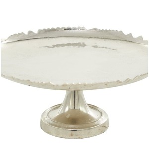 Support à gâteau rond en argent avec bord festonné, lavage à la main uniquement, 1 pièce - Product Image 4
