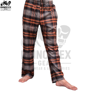Summer Lightweight Breathable Warm Printed Men's Sleeping <b>Trousers</b> Elastic Waistband Full Length Casual Style Flannel Pants - Product Image 2