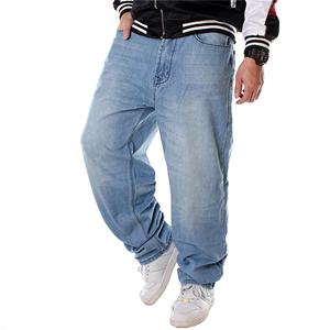 Jean droit personnalisé pour hommes, pantalon extensible décontracté à coupe ample, usage quotidien, pantalon en jean droit ample à la mode - Product Image 1