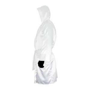 Bata de Boxeo de Lujo con Capucha, Bata Profesional para Caminar por la Pista de Lucha, Material de Satén Transpirable con Bordado Personalizado - Product Image 5