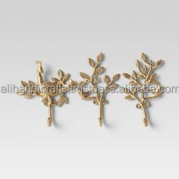 Gancho de pared minimalista con forma de hoja de ginkgo, de metal resistente al óxido, perchero de una sola capa para colocar detrás de puertas o en paredes. - Product Image 5