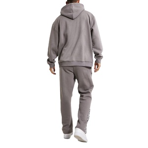 Survêtement évasé avec logo personnalisé de haute qualité Sweat à capuche en tissu de coton à taille élastique Pantalon évasé à motif empilé-Pantalon pour hommes sur mesure - Product Image 3