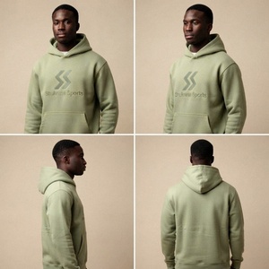 Ensemble sweat à capuche et pantalon de survêtement vintage épais et respirant en coton technique, grande taille, personnalisé avec logo, pour l'hiver, style streetwear, vente en gros - Product Image 3