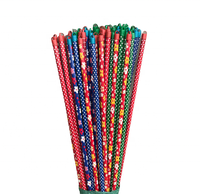 Manche de balai en bois écologique du Vietnam avec motif floral et bâton de balai à pois, durable et imperméable, longueur 20-24 pouces, bonne qualité