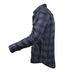 Chemise en flanelle à carreaux noire pour homme, manches longues, coton, chemise décontractée d'automne avec poches poitrine, chemise en Kevlar de haute qualité pour homme - Product Image 3