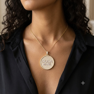 925 Sterling Silver Unisex Hip hop Style <b>Custom</b> <b>Name</b> <b>Necklace</b> Fine Jewelry Classic Charm Pendants Moissanite Iced Circle Letters - Product Image 3
