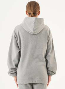 Ensemble de sweat-shirts gris surdimensionnés sans cordon, doublés polaire, essentiels pour la ville, avec ourlet ajustable, confort tendance pour toutes les saisons par Ako - Product Image 2