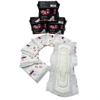 Serviettes hygiéniques jetables de marque A+ de haute qualité, respirantes, en coton, avec ailettes, super absorbantes, OEM ODM personnalisées pour femmes