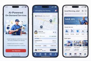 RoyalCraft บริการพัฒนาแอปพลิเคชันมือถือสำหรับบริการที่บ้านตามความต้องการ รองรับ Android และ iOS พร้อมระบบจองผู้ให้บริการหลายราย ติดตามสถานะการทำงานแบบเรียลไทม์ และชำระเงินอย่างปลอดภัย - Product Image 4