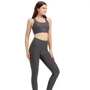 Collants de Yoga taille haute bloc de couleur femmes vêtements de sport Leggings et soutien-gorge de sport vêtements actifs ensemble de Yoga ensemble de yoga pour femmes personnalisé