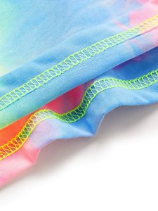 T-shirt Femme Tie-Dye Col Rond Manches Courtes Coupe Classique Décontracté 100% Coton Jersey Respirant Printemps-Été 2026 - Product Image 6