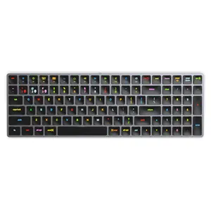 High-End 101คีย์ Optical N-KEY Rollover อลูมิเนียมอุปกรณ์ Wireless Optical RGB Mechanical Gaming Keyboard สำหรับ Macbook