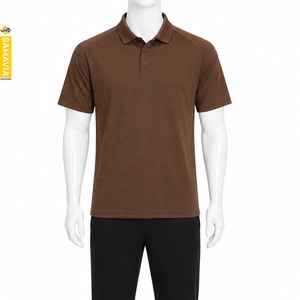 SAMAVIA Custom Plain <b>Brown</b> <b>Men's</b> <b>Polo</b> <b>Shirts</b> Short Sleeve Moisture Wicking Casual Golf Uniform OEM ODM Wholesale Manufacturer - Product Image 1