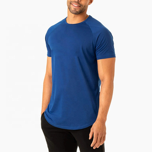 Wholesale Lightweight Sport Loose Fit Raglan Shoulder Neck T-Shirt Soft Front Curved Hem 100% polyester Formal Eco-Friendly Men - Product Image 4