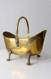 Red Glazed <b>Plant</b> <b>Pot</b> with Gold Stand <b>Vintage</b> Embossed Flower Planter for Home - Product Image 3