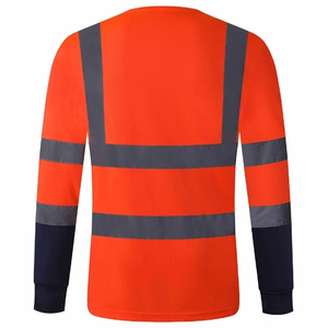 Latest Design Wholesale Hi <b>Vis</b> Protective Security Work Breathable Safety <b>T</b>-<b>shirts</b> Custom Logo Heat Transfer Printing Reflective - Product Image 2