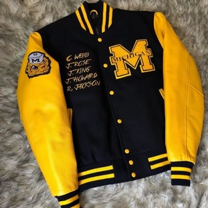 Custom Front High Quality Autumn Men's Slim Hooded Stand Collar Formal Baseball Varsity <b>Fleece</b> <b>Jacket</b> Breathable OEM Service - Product Image 2