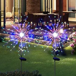 Luci a LED per fuochi d'artificio a energia solare decorazione giardino lucine impermeabili per esterno lampada da giardino per giardino giardino