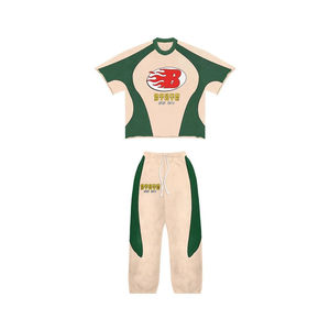 ชุดเซ็ต 2 ชิ้น พิมพ์ลายโลโก้แบรนด์สำหรับผู้ชาย |   เสื้อยืดและกางเกงชุดวอร์ม |   คุณภาพสูง ผลิตตามสั่ง OEM 2026 - Product Image 4