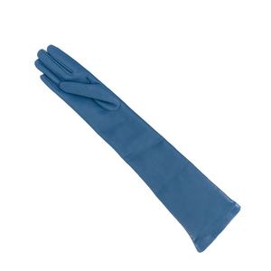 Gants longs bleus en PU ultra-brillants pour femme, style latex brillant, pour mode, performance, cosplay, soirée, effet mouillé, gants d'opéra à bras allongé - Product Image 3