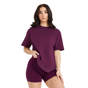 New Women's Summer Cotton Short Sleeve T Shirt and Shorts <b>Set</b> 2 piece <b>set</b> for Women Summer Outfit Women T Shirt - Product Image 1