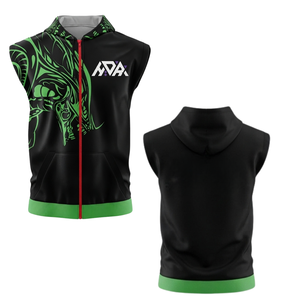 Custom Youth Cotton Polyester Blend <b>Sleeveless</b> Gym <b>Hoodie</b> Drop Shoulder Fit Breathable Fabric China Factory OEM Service 2026 New - Product Image 1