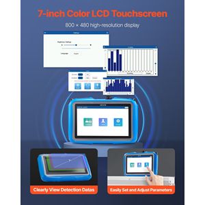 Rilevatore di perdite d'acqua per tubi interrati con touchscreen da 7 pollici e cavo da 16,4 piedi (5 m), localizzatore di perdite 1Hz-10000Hz, prodotto sicuro per esterni - Product Image 3