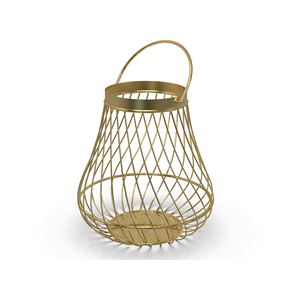 <b>Brass</b> Wire <b>Lantern</b> Holder Golden Candle Holder Handle Home Decoration <b>Lantern</b> Metal Candle <b>Lantern</b> Decor - Product Image 1
