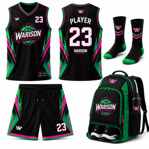 Custom Sublimated Basketball Uniform Set Men Sports Jersey Shorts Team Basketball Kit Training Basketball Uniform Kit - Product Image 2