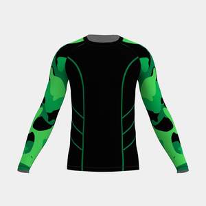 Ensemble de vêtements de sport pour hommes, chemise de compression, tenue de course à pied, ensemble de vêtements de sport longs, rashguard MMA et pantalon, gym, fitness - Product Image 1