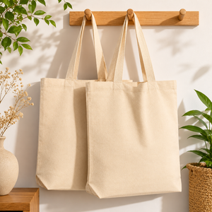 Premium Cotton <b>Canvas</b> <b>Tote</b> Bags Set Reusable Eco Friendly Shopping Grocery Travel Utility Carryall Everyday Use Style X Durable - Product Image 3