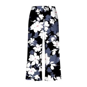 Women's High Waist Wide Leg Knitted Anti-Wrinkle Printed Stars Hearts Pattern Loose Fit Full Length Elegant Elastic Waist - Product Image 5
