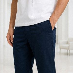 Ensemble de blouses médicales unisexe à col en V, respirant, en polyester, viscose et élasthanne, anti-boulochage, résistant aux plis, uniforme d'hôpital - Product Image 4